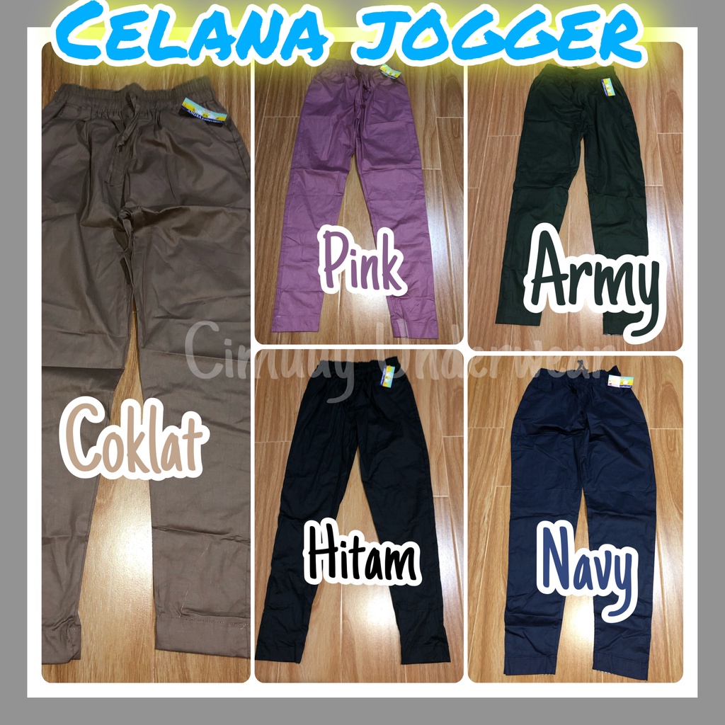 Celana Jogger Wanita Joger Pants Katun Stretch
