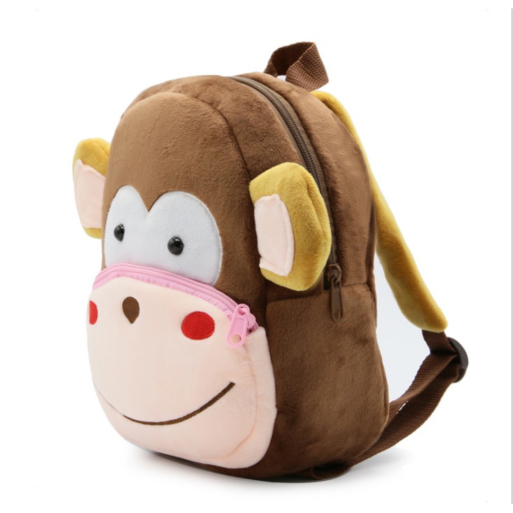 TAS SEKOLAH ANAK ANIMAL MONYET - bahan premium BG38 LEMBUT DAN NYAMAN