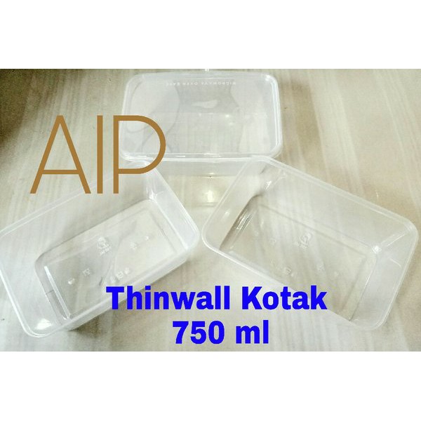 Terbaru Thinwall 750 ml Thinwall kotak Box makanan Kotak makan plastik 750 ml