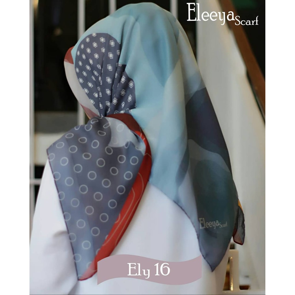 HIJAB SEGIEMPAT MOTIF  ELY 16 || Eleeyascarf