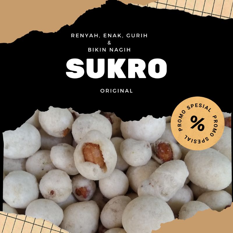 

Sukro/Kacang Atom/Renyah/Gurih/Murah 1 kg