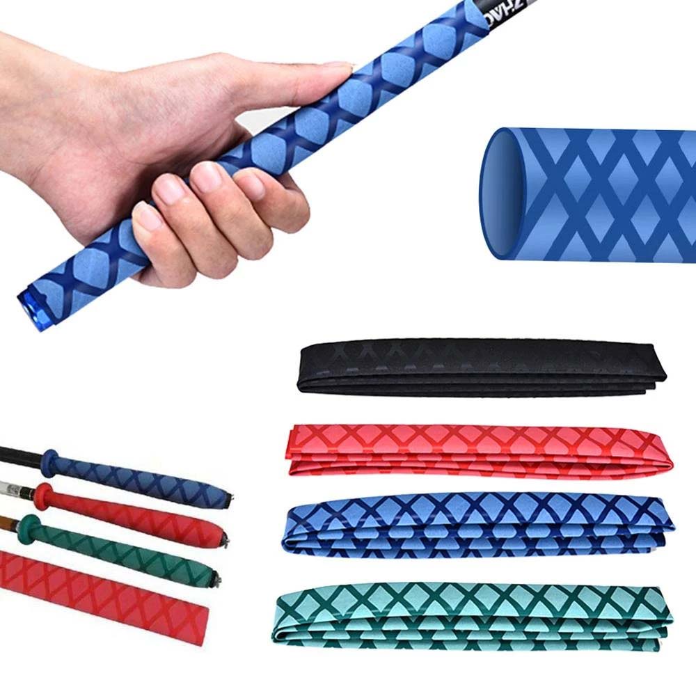 MXBEAUTY 15/18/20/22/25/28/30/35mm Fishing Rod Grip Belt DIY Handle Insulation Heat Shrink Wrap Tubing 5 Colors Polyolefin Waterproof Non-slip 1M Racket Handle Grip Badminton Racket Sleeve Tube/Multicolor