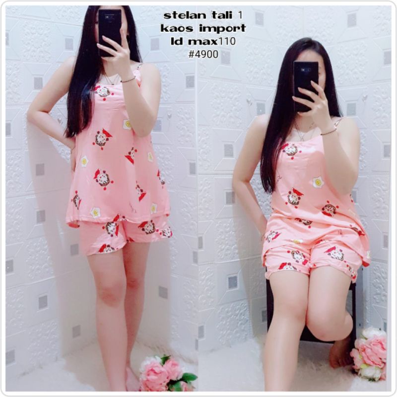 Stelan baju tidur tali satu girl