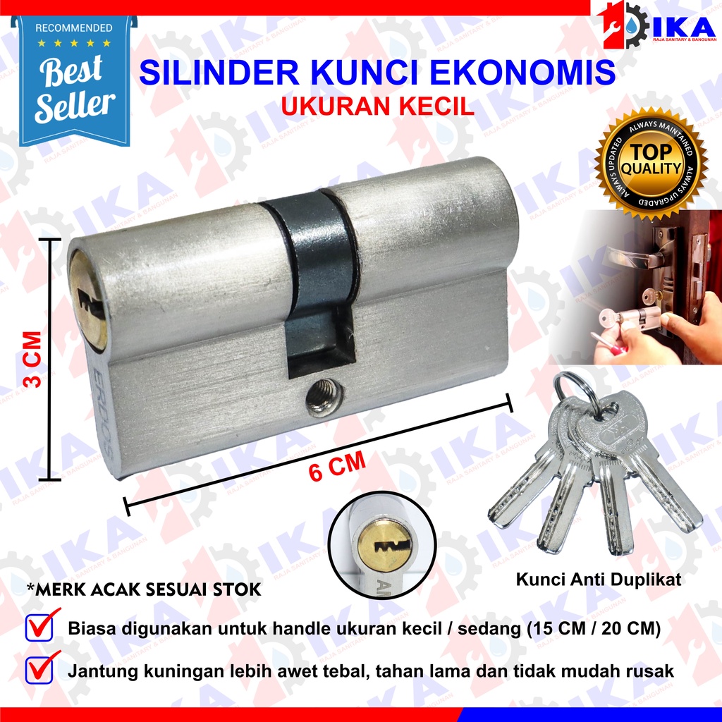 SILINDER KUNCI PINTU ALUMUNIUM (JANTUNG KUNINGAN) COMPUTER ANTI DUPLIKAT / ALUMUNIUM DOOR LOCK