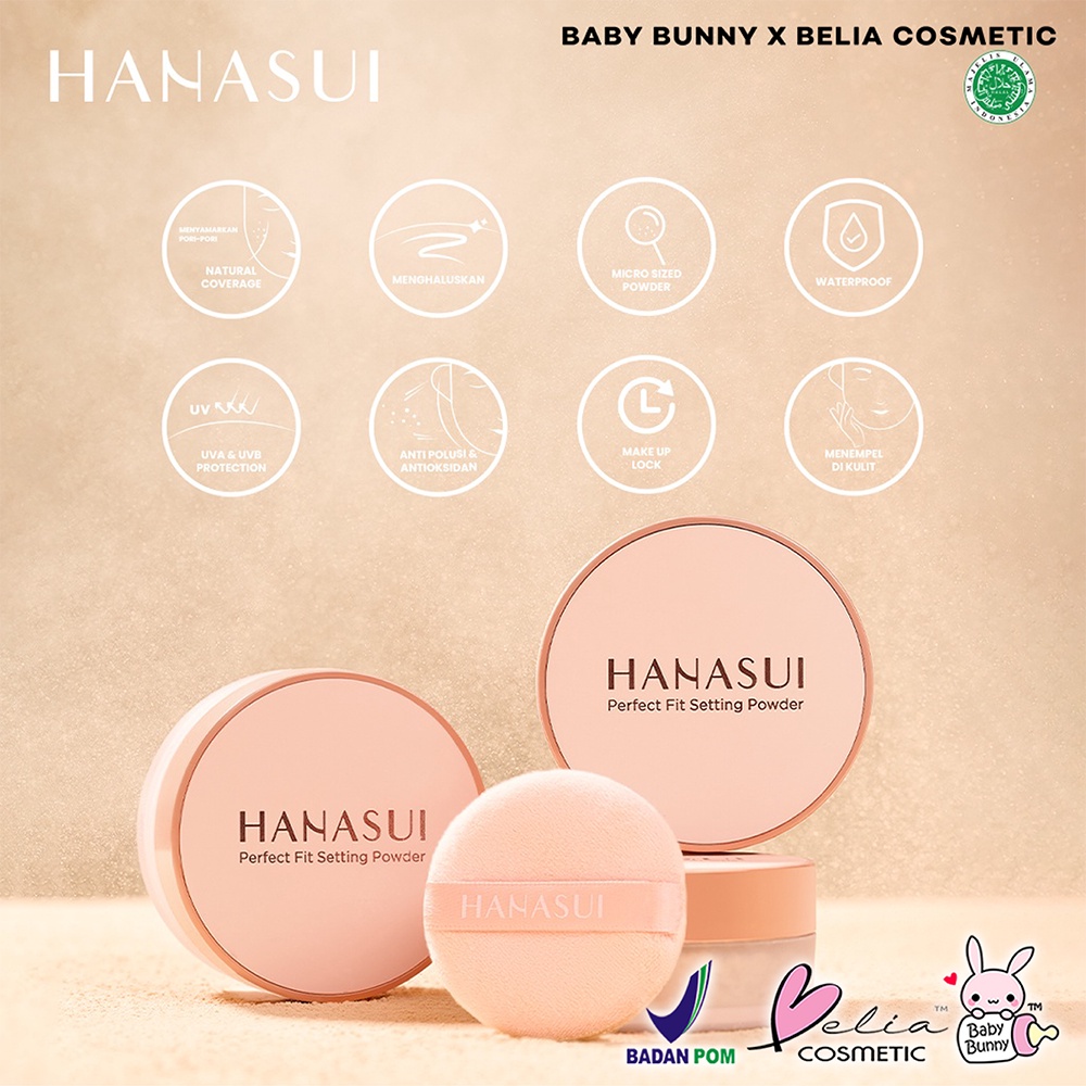 ❤ BELIA ❤ HANASUI Perfect Fit Setting Powder | Loose Powder | Bedak | BPOM