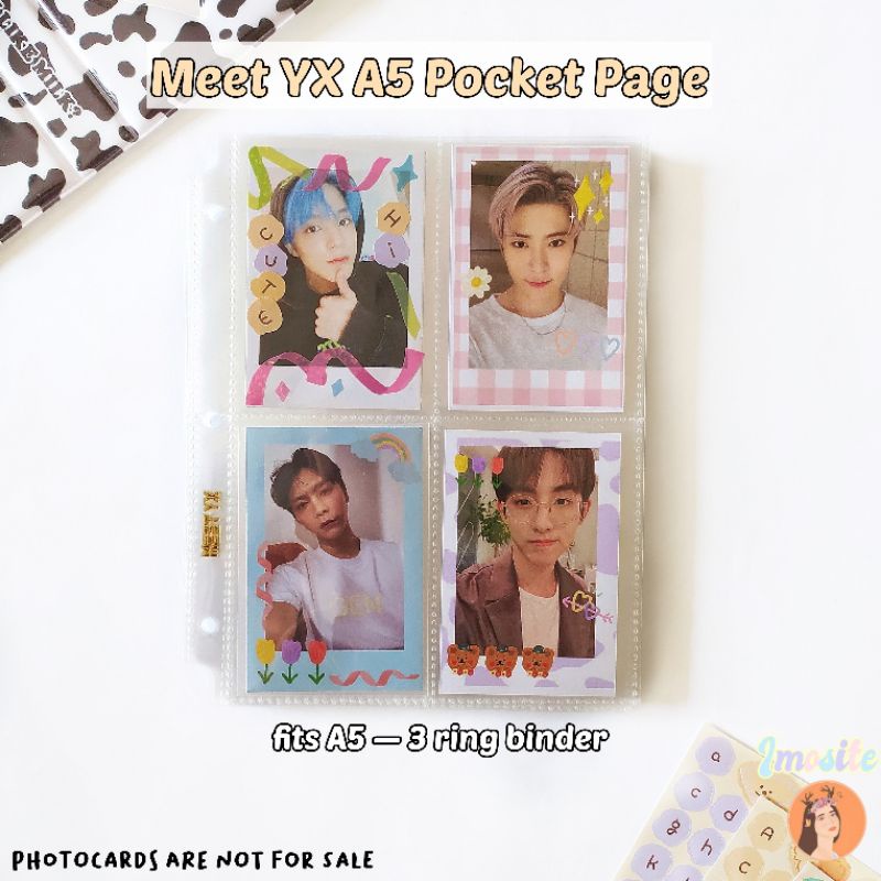 [BACA KETENTUAN ORDER] Sleeve MEET YX Binder A5 3 ring hole holes refill photocard Kpop pc