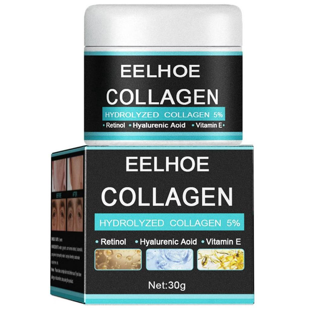 Hope Store - ORIGINAL EELHOE Men's Collagen Cream Penipis Kerut Wajah &amp; Kantong Mata 30gr