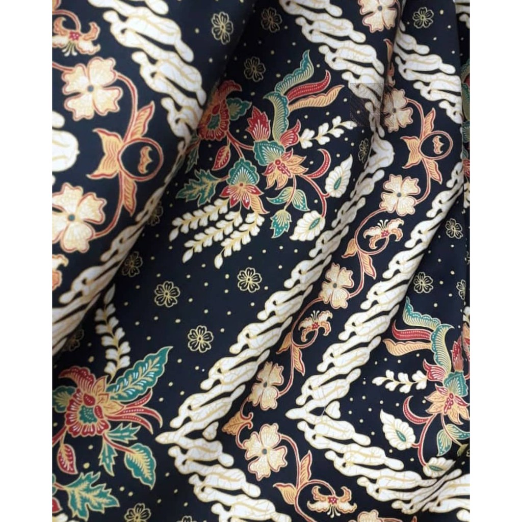 Kain Batik Hitam Prada Katun