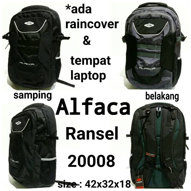 Tas sekolah ransel backpack Alfaca 20008 tas punggung keren murah dan terbaru