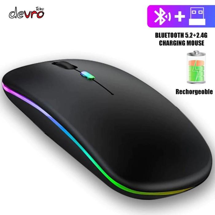 Mouse Bluetooth 4.0 Rechargeable Silent klik - Mouse wireless - M8120G Best Seller