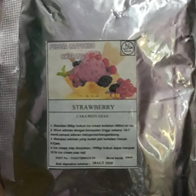 

Bubuk ES KRIM STRAWBERRY 250Gr