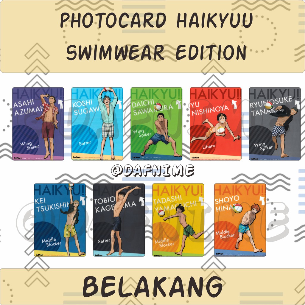 PHOTOCARD HAIKYUU SWIMWEAR EDITION