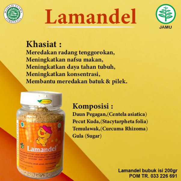 LAMANDEL BOTOL BUBUK 200 G - ED 12/2024