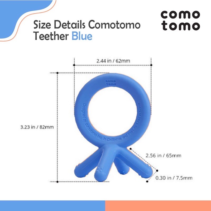 Comotomo Teether / Gigitan bayi/baby teether/mainan bayi