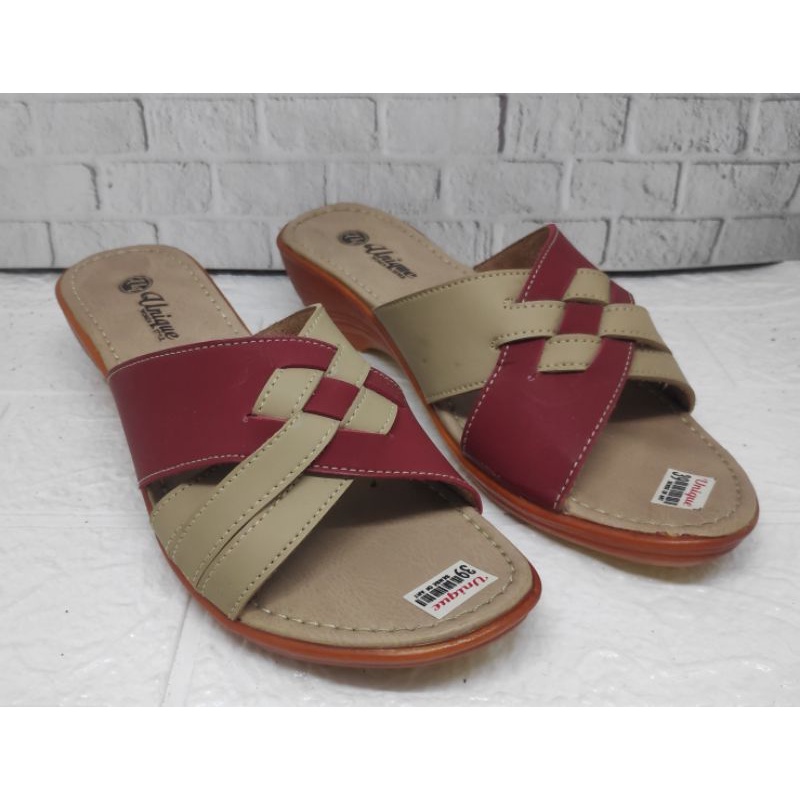 SANDAL TASIK UNIQUE tinggi 4 cm sol karet mentah harga promo