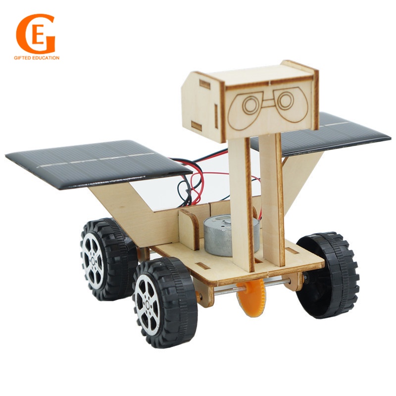 Mainan Puzzle Robot Mobil Rover Bulan Tenaga Surya DIY Untuk Edukasi / Eksperimen Sains Anak