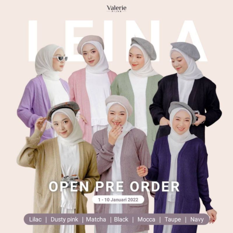 Cardigan Rajut Wanita Panjang Fashion Muslim Tanpa Kancing  Cardigan Wanita Rajut Halus Tebal Polos 