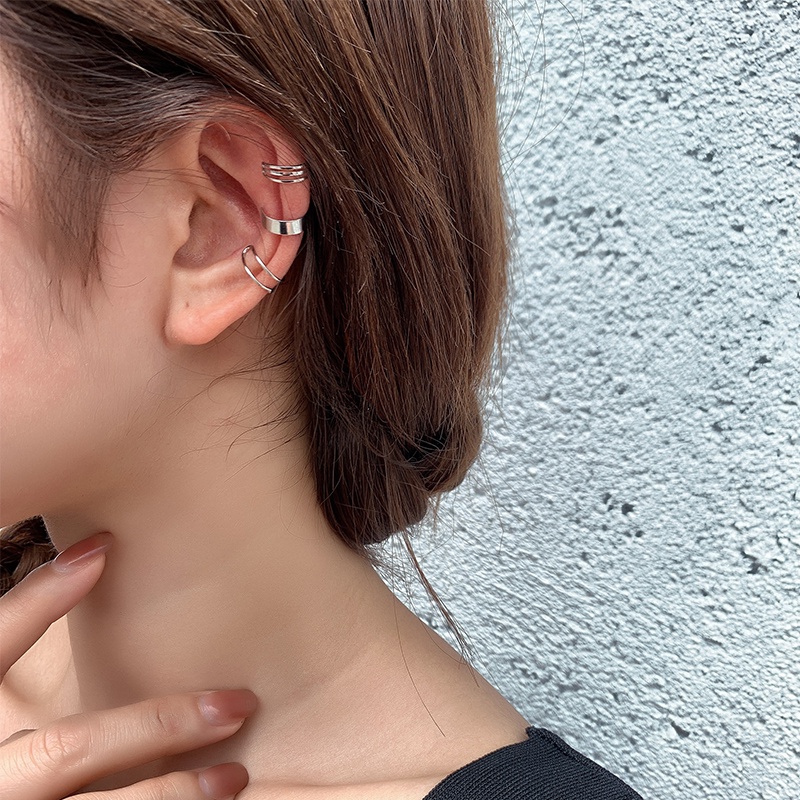 3-piece Set  Earrings Accessories Ear Bone Clips Simple Trendy Simple