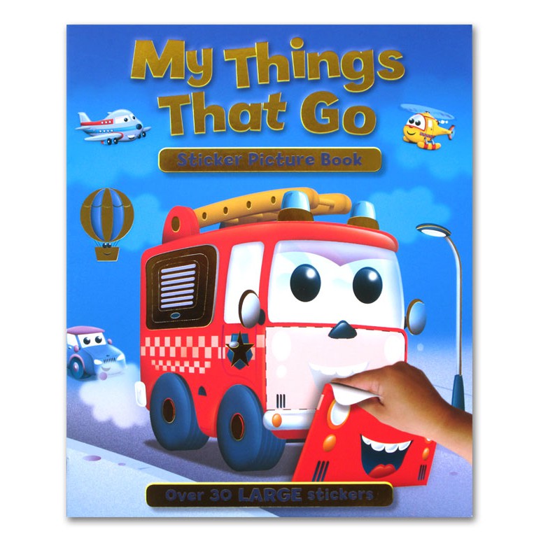 

BUKU IMPORT MY THINGS THAT GO STICKER PICTURE BOOK 30 LARGE STICKERS