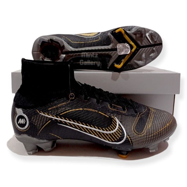 sepatu bola mercurial Superfly 8 Elite Black Gold Speed series FG