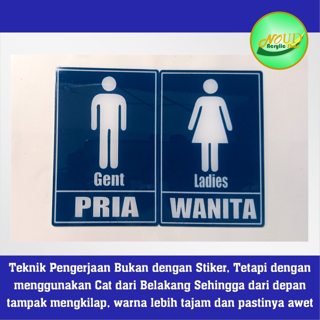 READY! Akrilik Sign Board &quot;Toilet&quot; Noud Terbaik