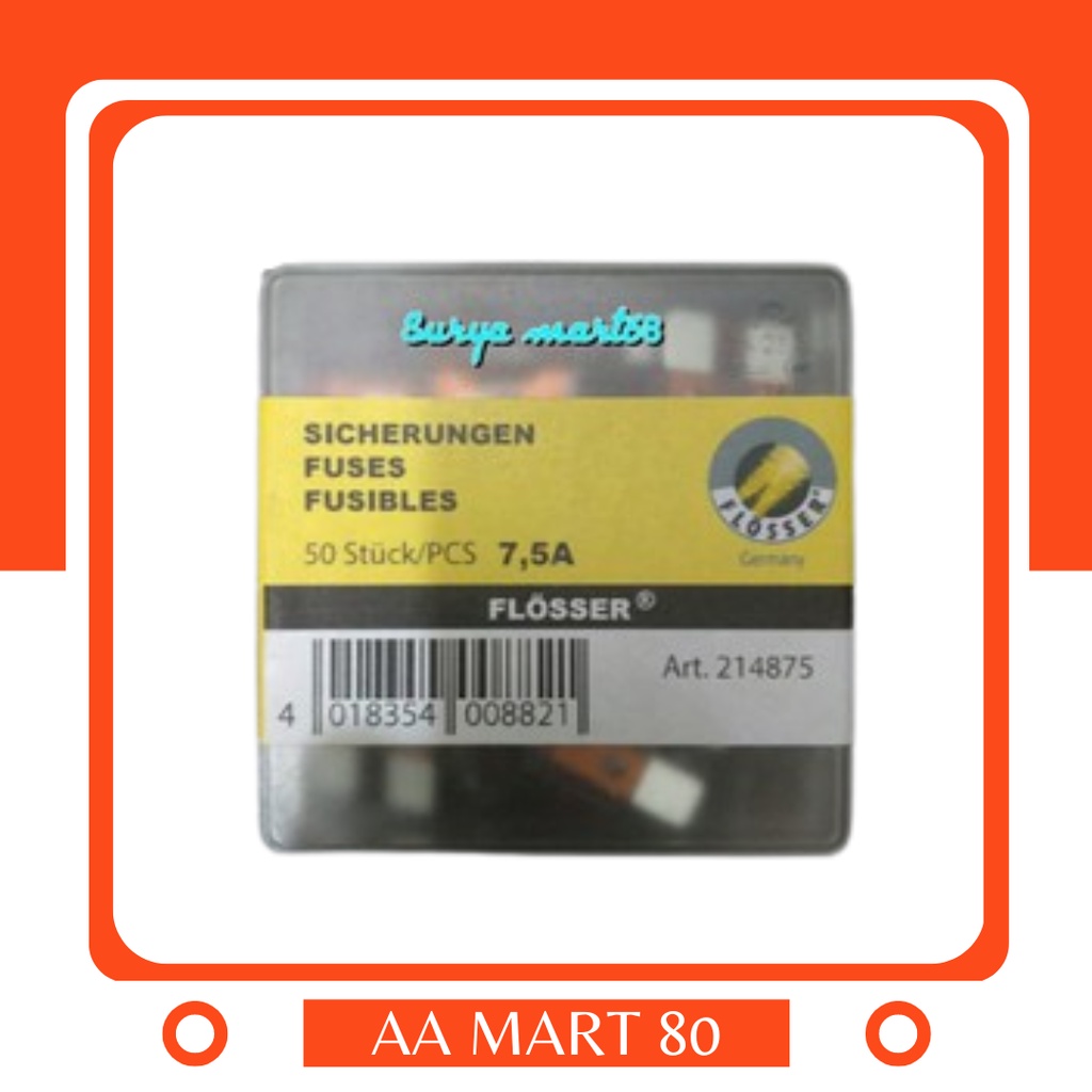 sekring / Fuse dx 7,5 A merk flosser