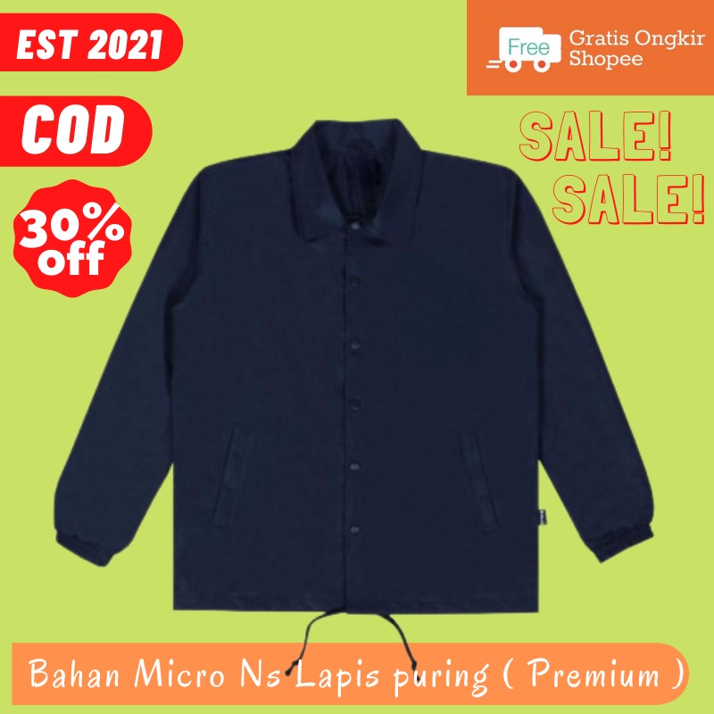 Coach Jacket Polos Black Jaket Pria Coach Jaket Warna Hitam