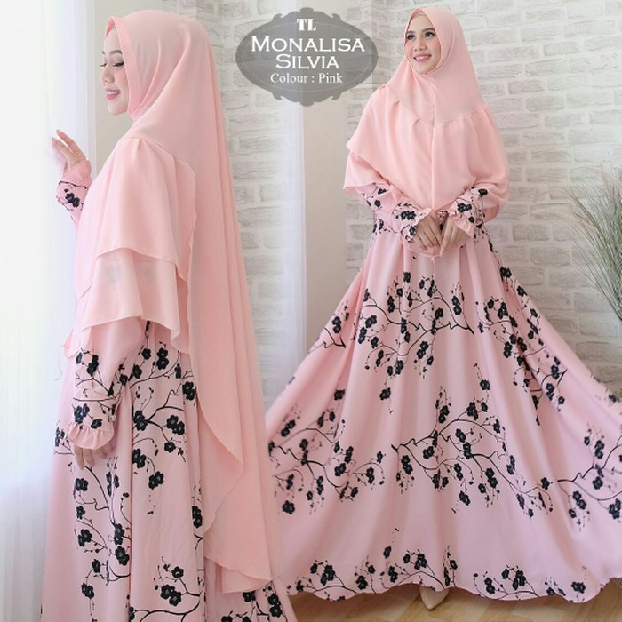 ORIGINAL  Gamis / Baju / Setelan Wanita Muslim Monalisa Silvia Syari TERBARU