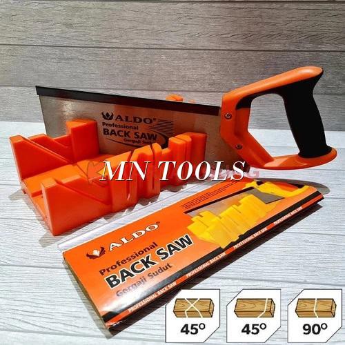 ALDO Gergaji Kayu Sudut Pigura - Back Saw Set Miter Box