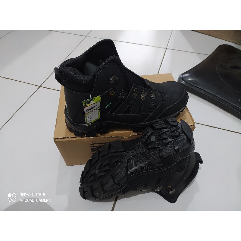 sepatu kulit asli safety kickers.sepatu safety touring.sepatu boot kickers safety