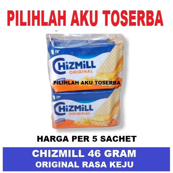 CHIZMILL WAFER ORIGINAL KEJU 46 gram - ( HARGA PER 5 SACHET )