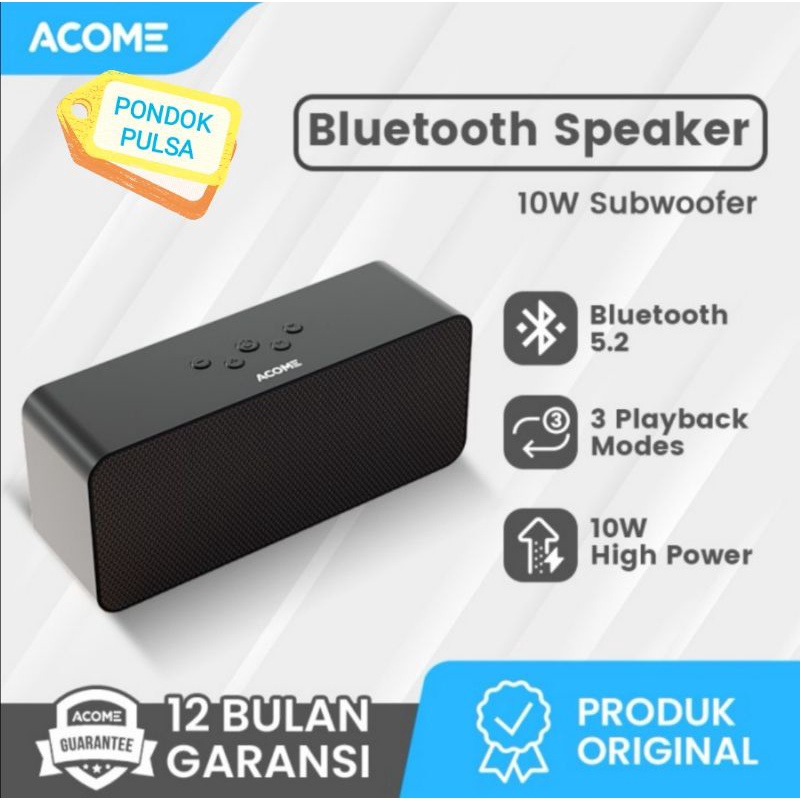 Speaker Bluetooth ACOME A16 High Power 10W 3Playback Mode