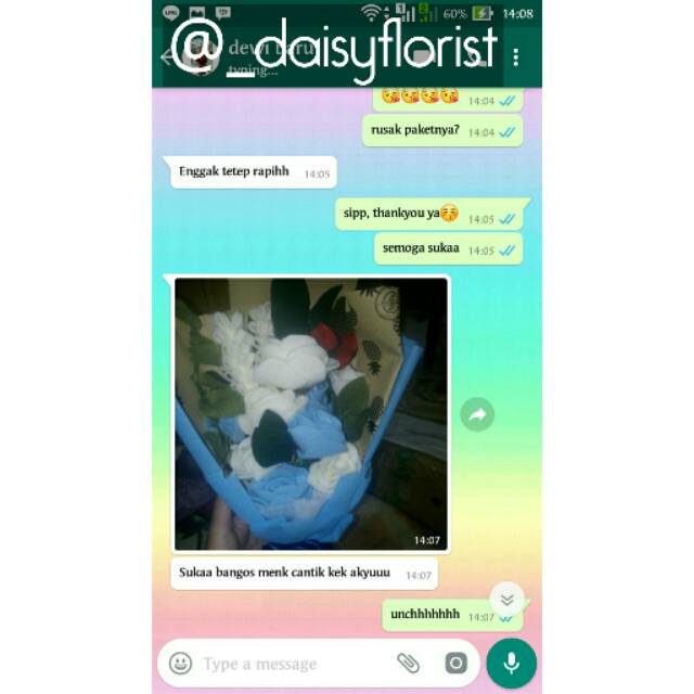 

Testimoni buket flanel / graduation gift