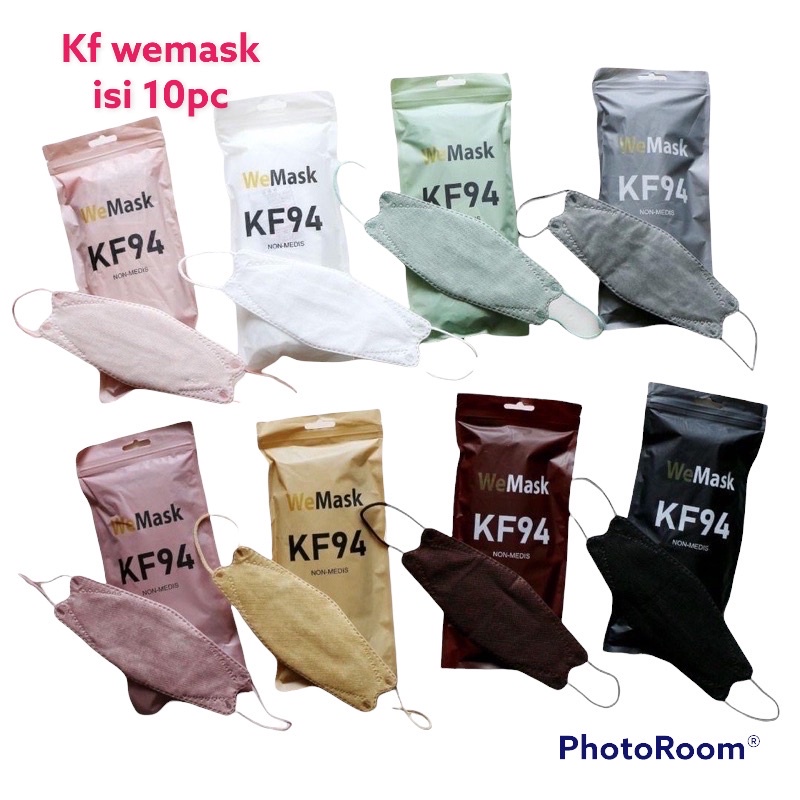 MASKER KF94 Korea Wemask We Maze, Careion, Mouson Tali Senada  Earloop Murah Pink Nude , Hijau Matcha 4ply isi 10 pcs