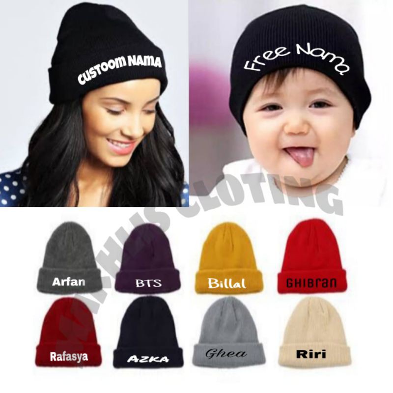 KUPLUK RAJUT KUPLUK ANAK KUPLUK DEWASA KUPLUK PRIA KUPLUK CUSTOM FREE NAMA KUPLUK WANITA TOPI KUPLUK