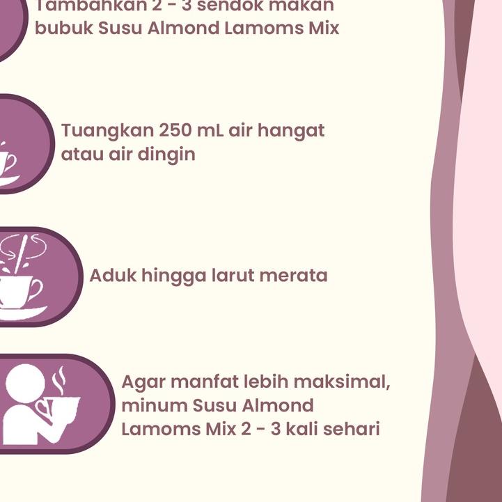 ♛ LAMOMS MIX Almond Milk - 200gr - Booster ASI - Plus Soya & Katuk Extract & Pomegranate Extract ✧
