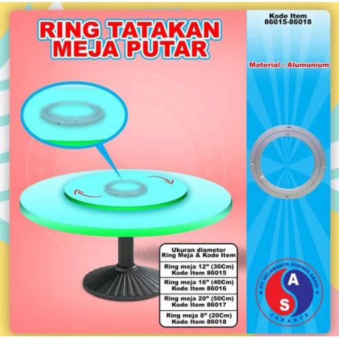 Rel Ring Putar Tatakan Meja Makan Putar 50 Cm ( Kolaher 20 ) Funbigshop