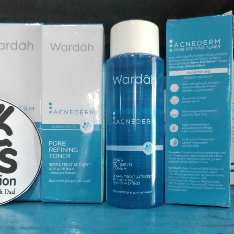 Wardah Wajah Bruntusan Acnederm Pore Refining Toner 100 ml series Ringkas Pori Kontrol Kulit Berjerawat Jerawat Acne bruntus