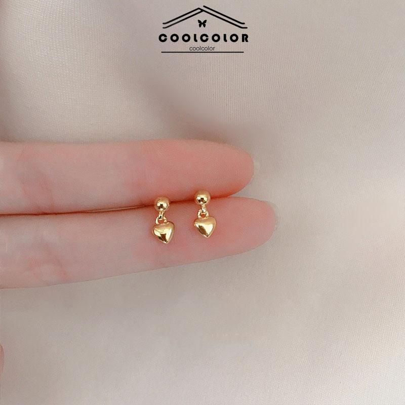 COD❤️1 pasang Anting Hati Kecil Wanita Aksesoris Fashion Mewah Korea Earrings panjang Dewasa Gaya Korea  Wanita Fashion Murah