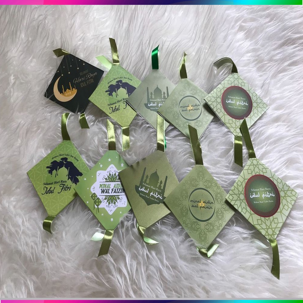 1 Pack Isi 10 Pcs Amplop Lebaran Bentuk Ketupat Angpau Angpao Idul Fitri Model Ketupat Unik Bentuk Ketupat