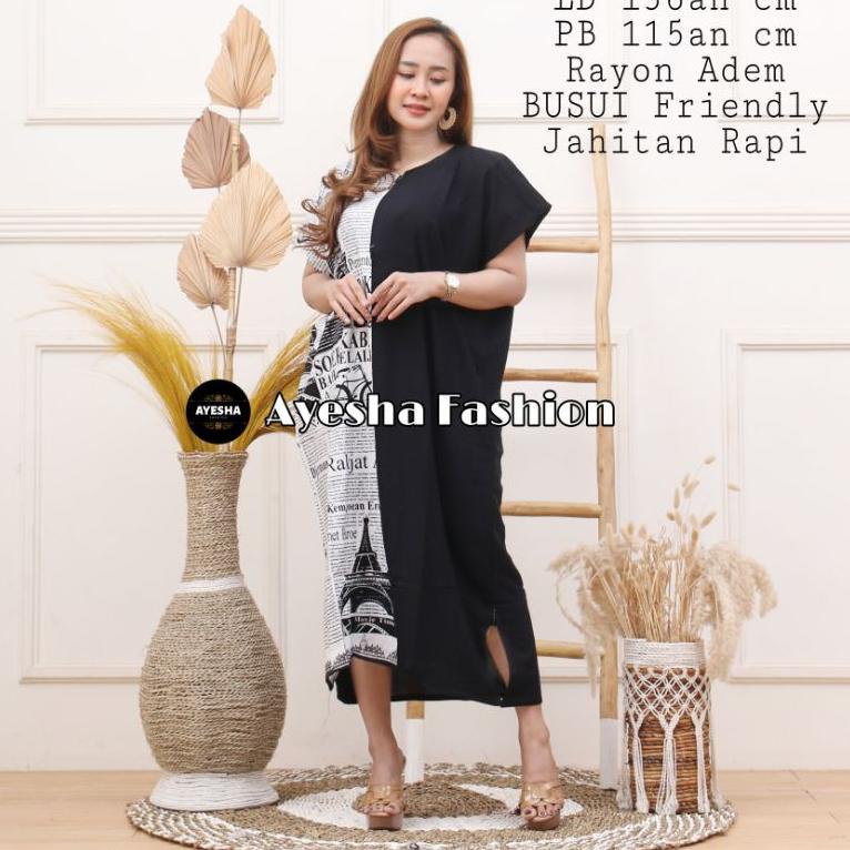 Daster Kekinian Jumbo Arab Busui ModelKoran Lowo Kelelawar Kalong Oblong Daster Katun Rayon Rumahan 