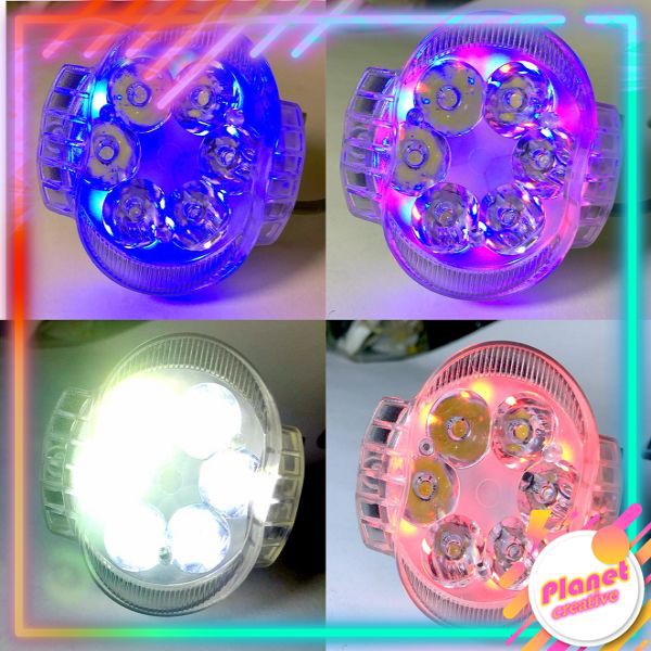 Lampu Tembak Sorot 6 LED Mode Putih dan Warna Warni