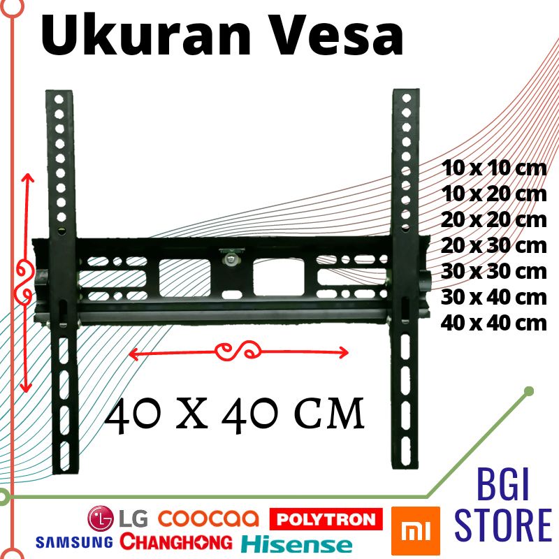 Bracket Tv 32 - 55 inch full set + waterpass dijamin kuat Garansi 100% ori uang kembali