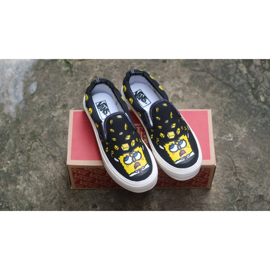 MEGA SALE 9.9 VANS SLIP ON CHECKERBOARD SPONSBOB