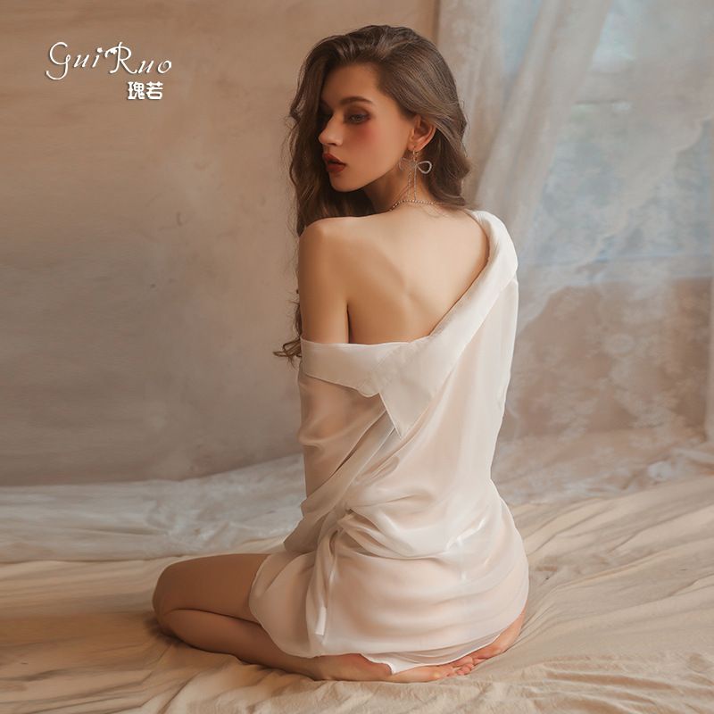 [ LINGERIE MASTER ] - (L-7) Baju Tidur Sexy Kemeja Transparan Wanita-4