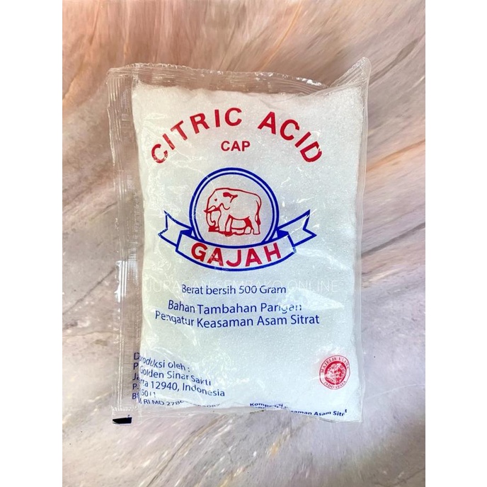 

[[COD]] CITRIC ACID cap gajah 500gr / citrun / asam sitrat TERPERCAYA Kode 1121