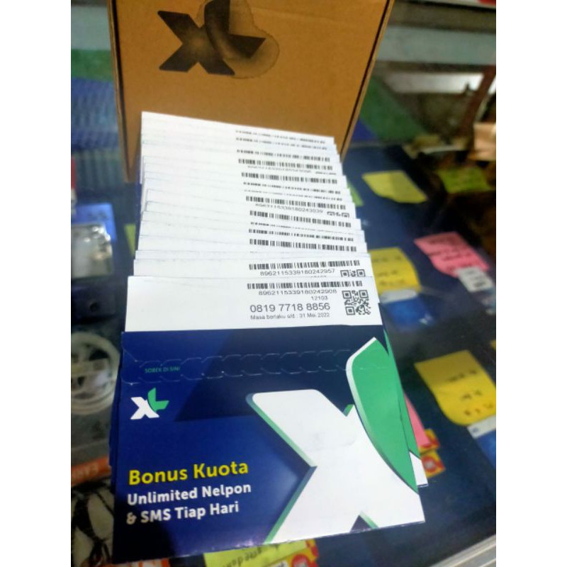 1 Box perdana 2 gb Exp mepet + 30 XL Exp 2022