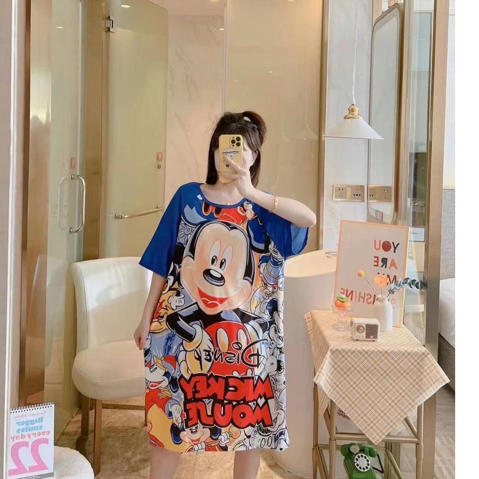 CBI.764695 ◦ Baju Tidur Wanita Piyama Import Dress Korea Jumbo Oversize Motif Bunga