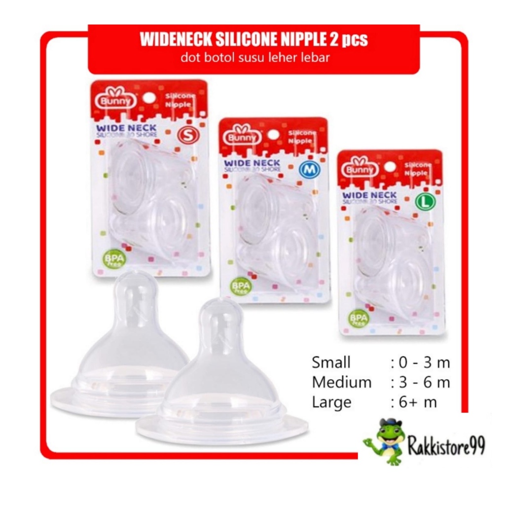 ❣️Rakkistore99❣️Lusty Bunny ADN-5701 Wide Neck Silicone Nipple 2 Pcs