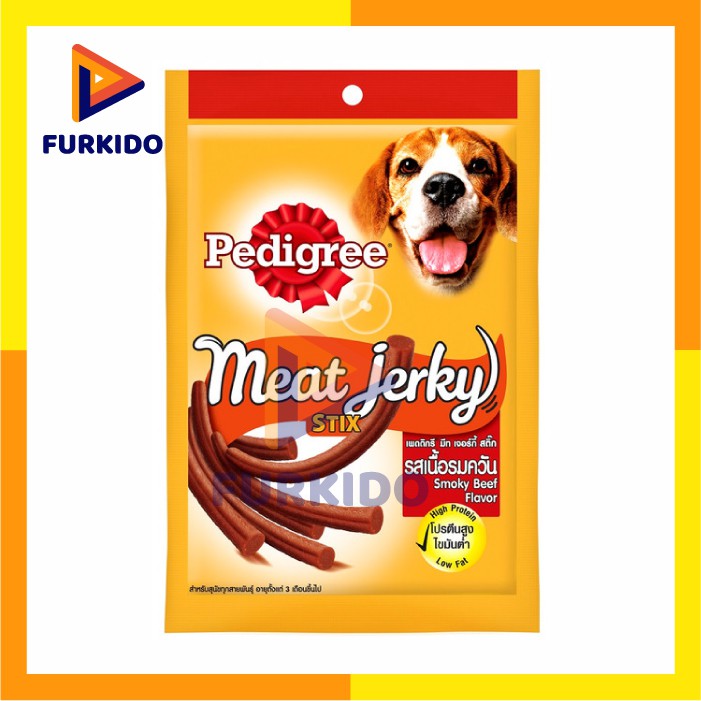 Pedigree Meat Jerky 60 Gram Stick Smoky Beef / Snack Anjing